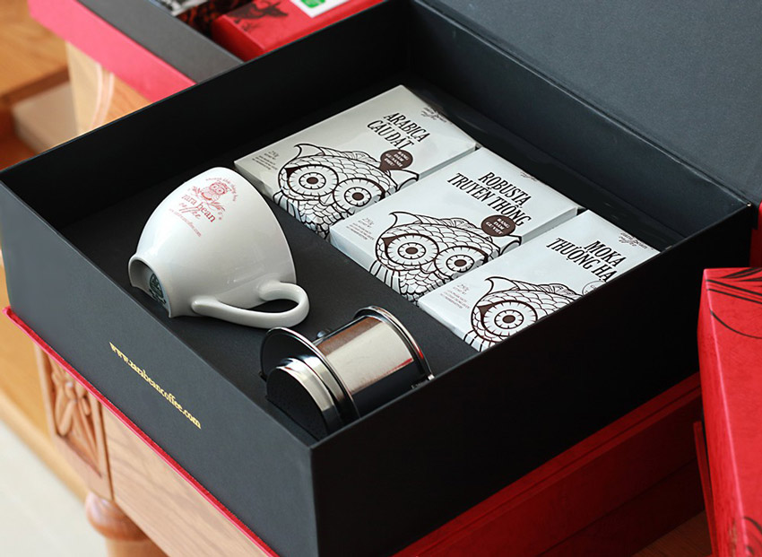 Set quà cà phê in logo công ty theo yêu cầu