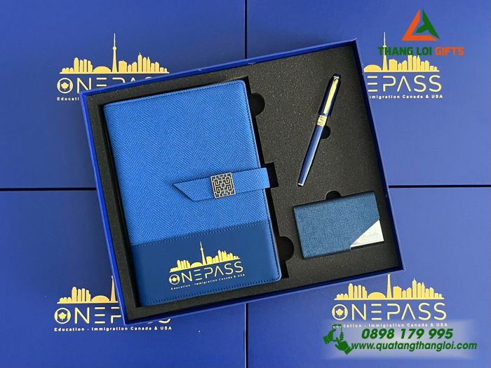 Bộ quà tặng Sổ tay + Bút ký + Hộp Namecard GS-18