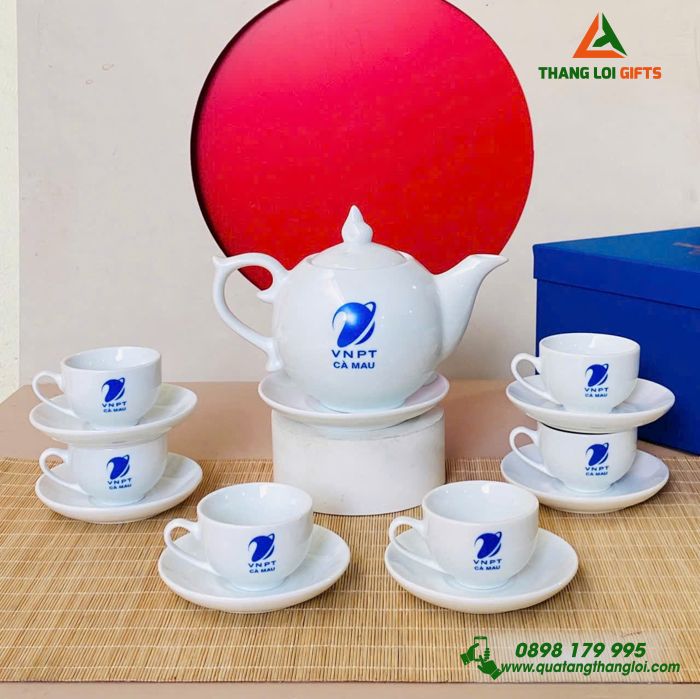 Bố ấm tr&agrave; Minh Long cao cấp in ấn nội dung theo y&ecirc;u cầu'
