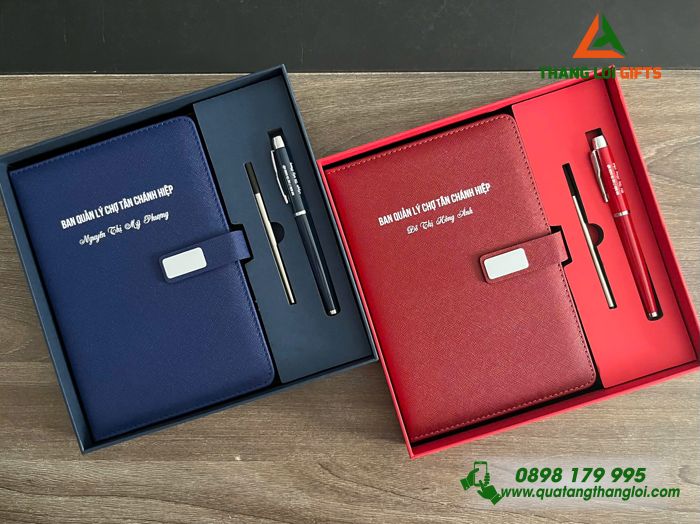 Bộ qu&agrave; tặng thầy c&ocirc; (Sổ tay + B&uacute;t k&yacute;) in khắc theo y&ecirc;u cầu