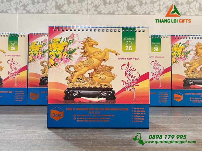 Lịch để bàn in ấn nội dung công ty theo yêu cầu