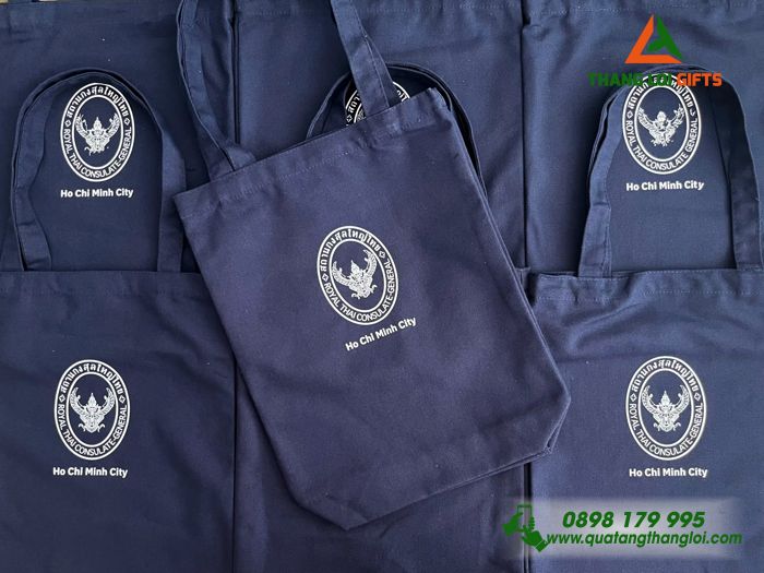T&uacute;i vải Canvas mini in ấn logo c&ocirc;ng ty đựng qu&agrave; tặng