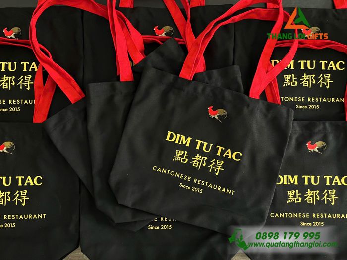 T&uacute;i vải Canvas in logo theo y&ecirc;u cầu