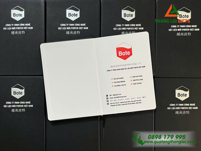 Sổ tay da công sở làm quà tặng in logo theo yêu cầu