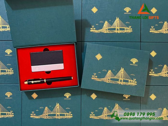 Bộ quà tặng Hộp namecard + Bút Parker GS-01