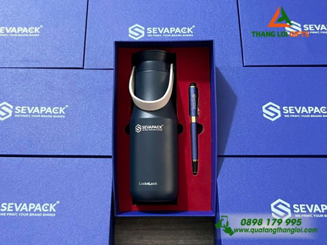 Bộ quà tặng Bình giữ nhiệt LocknLock + Bút ký GS-03