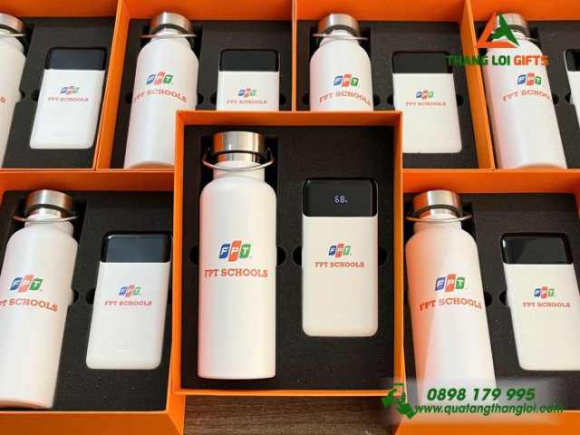 Bộ quà tặng Bình giữ nhiệt + Pin sạc dự phòng GS-02