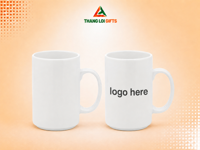 Ly sứ trụ cao in logo thương hiệu LS-04