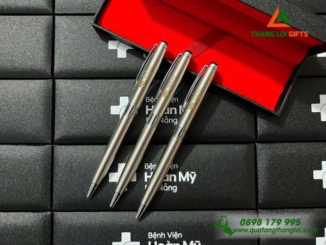 Bút ký kim loại xoay inox cao cấp in khắc tên BK-07