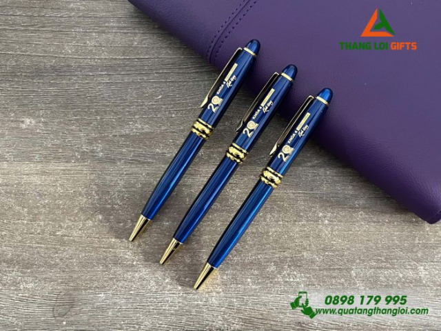 Bút ký kim loại nắp xoay cao cấp in khắc tên BK-04