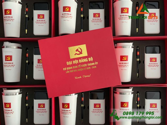 Bộ quà tặng Ly giữ nhiệt + Bút ký + Pin sạc GS-27