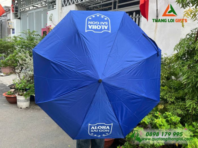 Ô dù tự động gập 3 in logo KH-09