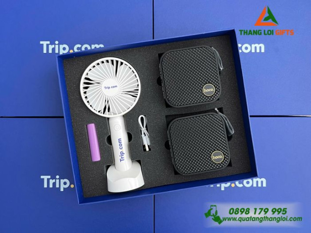 Bộ quà tặng công nghệ Loa Bluetooth + Quạt cầm tay GS-15