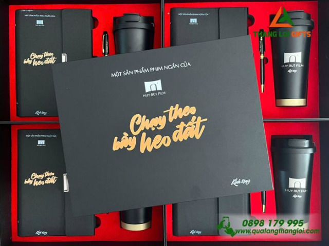 Bộ quà tặng Sổ tay + Bút ký + Ly giữ nhiệt GS-13