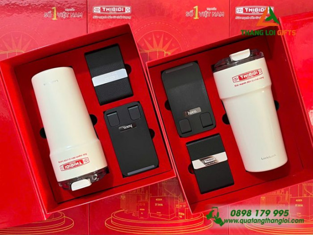 Bộ quà tặng Ly LocknLock + Giá đỡ + Hộp Namecard GS-17