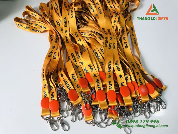 Dây đeo thẻ nhân viên in nội dung theo yêu cầu
