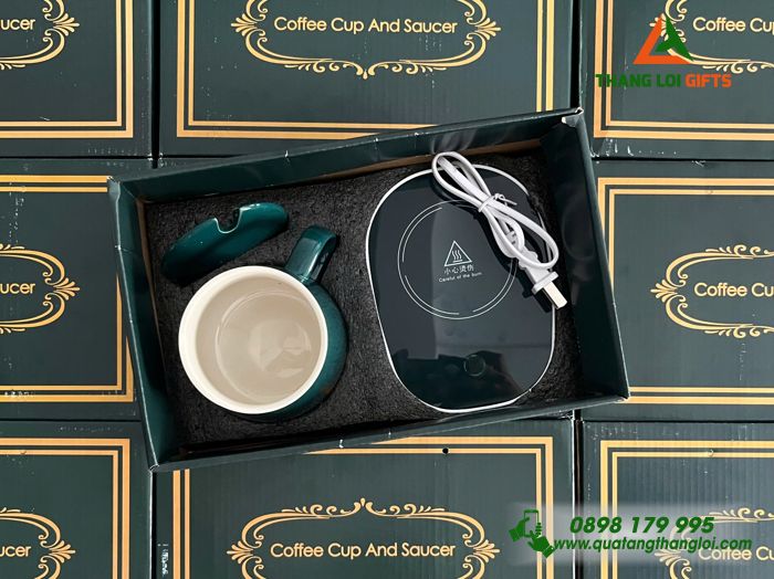 Set cốc sứ điện in logo theo y&ecirc;u cầu